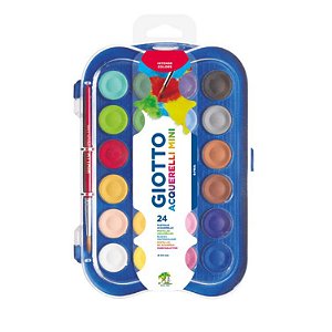 Aquarela 24 Cores Mini Pastilha 23mm - Giotto