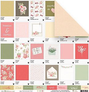 Papel Para Scrapbook - Coleção Cartas Para Você - Pantones Para Você Juju Scrapbook