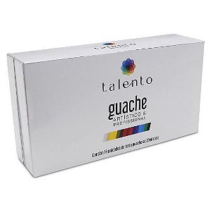 Kit de Tintas Guache Artístico Profissional Talento C/ 16 Un