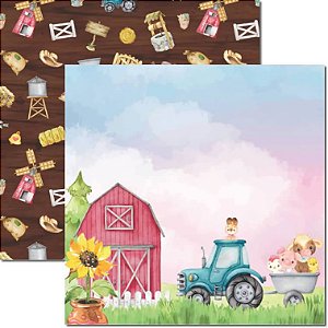 Papel para Scrapbook Arte Fácil Dupla Face - SC-679 Farm House Baby 3