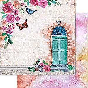 Papel Para Scrapbook 30,5 Cm X 30,5 Cm - Minha Primavera Encantada SD-1215