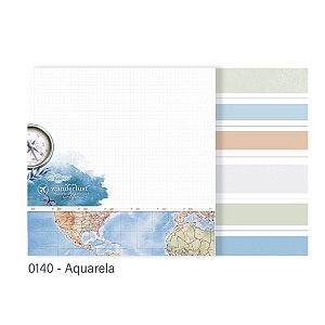 Papel Scrapbook 180 gr - Decore Crafts Além do Horizonte Aquarela 0140