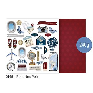 Papel Scrapbook 240 gr - Decore Crafts Além do Horizonte Recortes Poá 0146