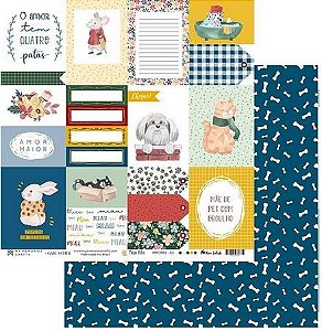 Papel Scrapbook - My Memories - Meus Pets 2 - MMCMP2-03