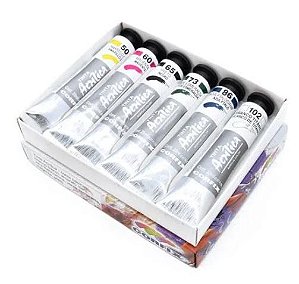 Kit 6 Cores Básicas Tinta Acrílica Corfix 20ml Pintura Tela