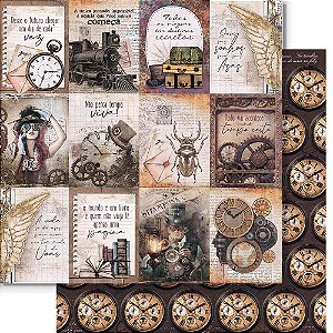 Papel Para Scrapbook 30,5 Cm X 30,5 Cm - Steam Punk -SD-1231