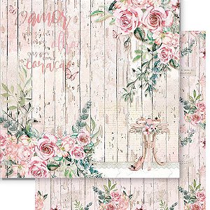 Papel Para Scrapbook 30,5 Cm X 30,5 Cm - Shabby Chic -SD-1233