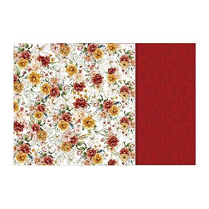 Papel Scrapbook 180 gr - Decore Crafts - Tempo de Viver Floral 0297