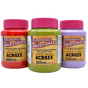 Tinta PVA Fosca para Artesanato Acrilex 500 ml