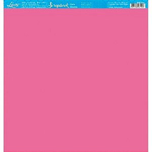 Papel Para Scrapbook Dupla Face 30,5 cm x 30,5 cm - SBB-144 - Estampas Básicas - Rosa Pink Liso
