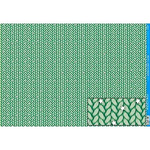 Papel para Decoupage Natal 50x34 - Coleção Tricô Verde
