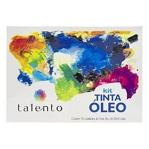 Kit de Tinta Óleo Talento Com 12 Cores de 20 ml