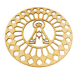 APLIQUE LASER MDF MANDALA NOSSA SENHORA 20CM - 160901