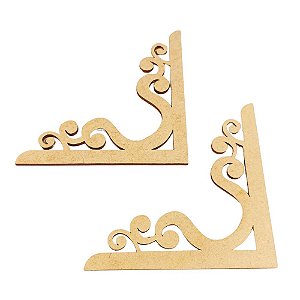 APLIQUE LASER MDF Cantoneira 10CM 2UN - 032593