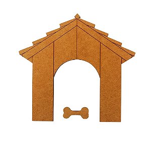 APLIQUE MDF LASER - CASINHA DE CACHORRO 14X13CM - 036089