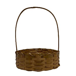 Cestas De Bambu Vime Palha Cesta Redonda 35cm