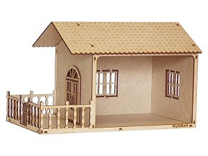 Miniatura Brinquedo Infantil Casinha Small Com Sacada W4027