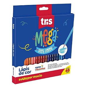 Lapis De Cor 48 Cores Mega Soft Color - Tris