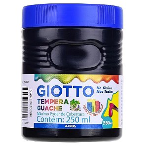 Tinta Guache Giotto Tempera Cor Preto 250ml