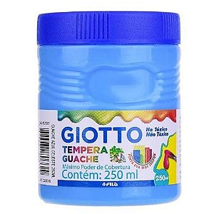Tinta Tempera Guache Azul Celeste 250ml - Giotto