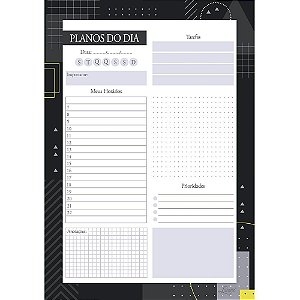 Bloco Planner Diário - Coleção Formas Geométricas