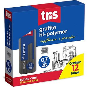 Kit De Grafite 0,7mm Tris 2B Com 12 Grafites Summit