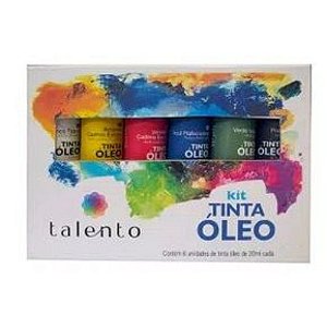 Kit de Tinta Óleo Talento Com 6 Cores de 20 ml