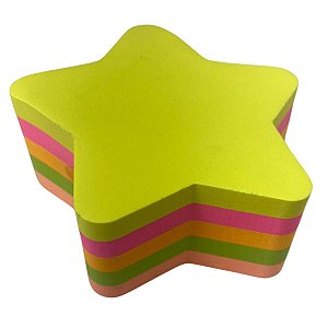 Bloco de Notas Post-it Estrela Com 300 Folhas