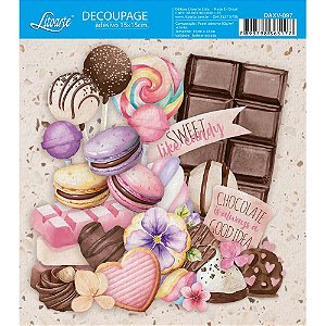 Decoupage Adesiva 10x10cm – Coleção Chocolates DAXV-097