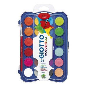 Aquarela 24 Cores Pastilha 30mm - Giotto