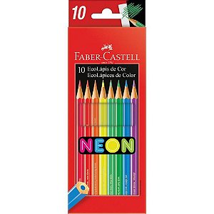 Lápis De Cor Neon Faber Castell 10 Cores