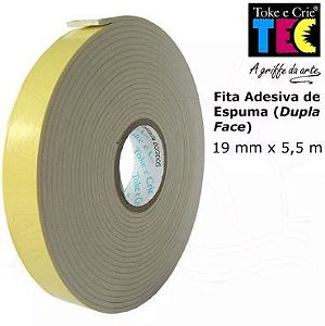 Fita Banana Adesiva De Espuma Dupla Face - 19 Mm X 5,5 M