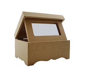 Caixa MDF Porta Maquiagem E Biju Com 4 Divisórias 18x13x10 cm