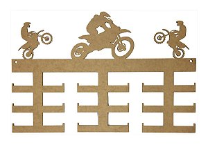 Moto, Quadro em MDF na cor preta com desenho de Moto Cross.…