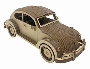 Fusca Em Mdf Cru A Laser - 27x10x08 Cm