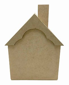 Porta Panetone MDF Casinha Telhado Trabalhado