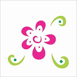 Stencil Para Pintura 10x10 – Flor Estilizada III – OPA363 - 50%