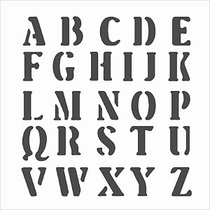 Stencil 14×14 Simples – Alfabeto III – OPA 975