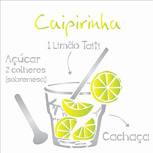 Stencil 30,5X30,5 Simples – Drink Caipirinha – OPA 2195 - 50%