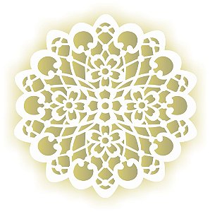 Stencil 30,5×30,5 Simples – Mandala Flor – OPA 2097