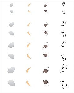 Stencil 20×25 Simples – Olhinhos II – OPA 1164