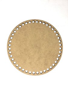 Base De Crochê Redonda Cesto Fio Malha 20 Cm Mdf 3 Mm