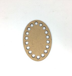 Base De Crochê Oval Cesto Fio Malha 10 Cm MDF 3mm