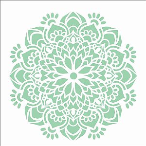 Stencil 14×14 Simples – Mandala Flor Bauer – OPA 2692