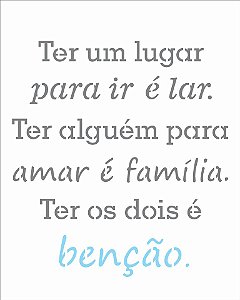 Stencil 20×25 Simples – Frase Benção – OPA 2725