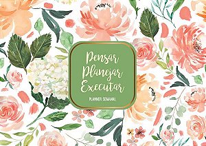 Agenda Planner Semanal Flores 2 PL-002 + Capa e Wire-o