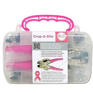 Aplicador De Ilhós Crop A Dile Pink Com Estojo E 100 Ilhoses - We R