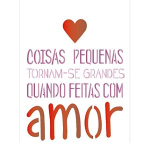 Stencil 15X20 Simples – Com Amor – OPA 1754