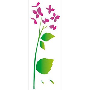 Stencil 10×30 Simples – Flor Hortênsia – OPA 1789