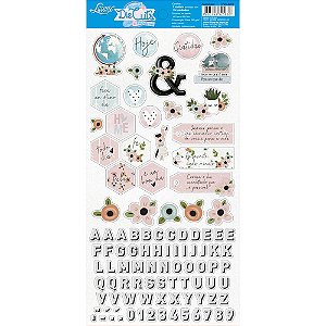 Apliques Recortados Em Papel - Die Cuts - LDC-016- Kit Aconchego